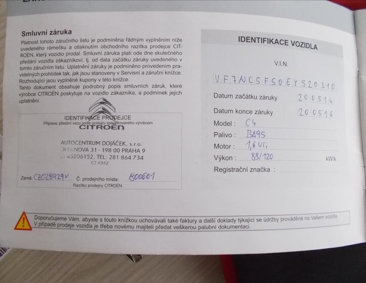 Citroën C4 Hatchback 1,6 l 88 kw