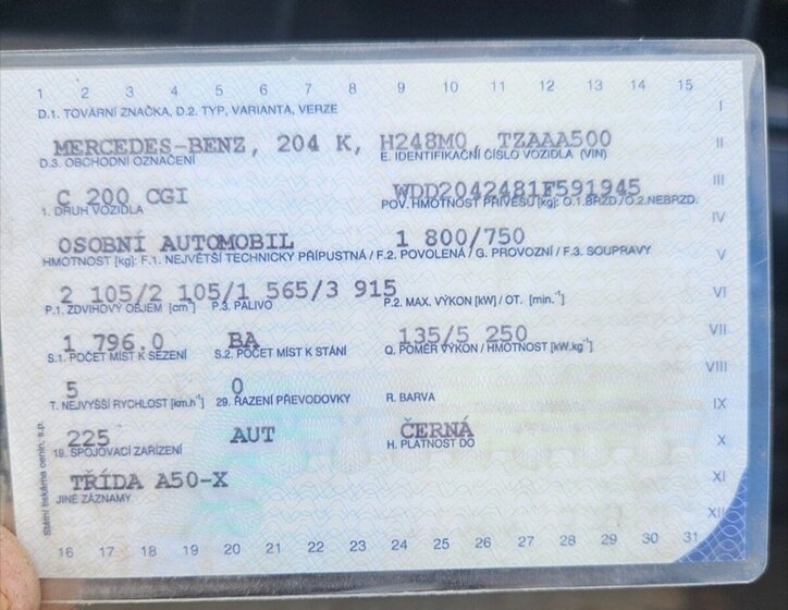 Mercedes-Benz Třídy C Kombi 0,0 135 kw