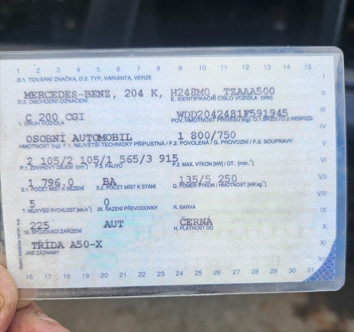 Mercedes-Benz Třídy C Kombi 0,0 135 kw