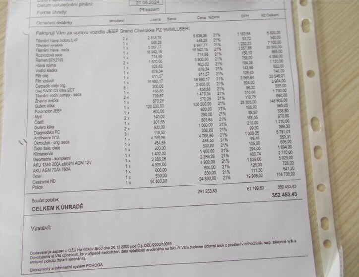 Jeep Grand Cherokee Ostatní 3,0 l 184 kw