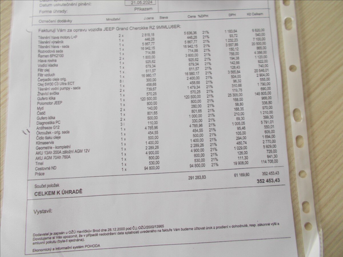 Jeep Grand Cherokee Ostatní 3,0 l 184 kw