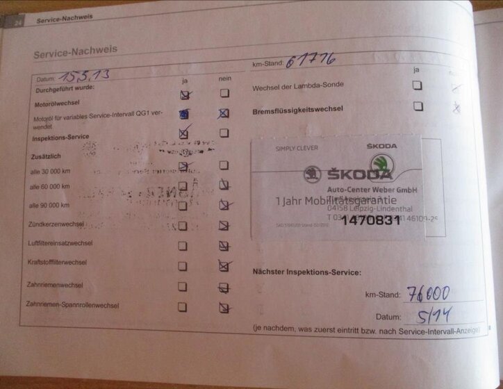 Škoda Fabia Hatchback 1,4 l 55 kw