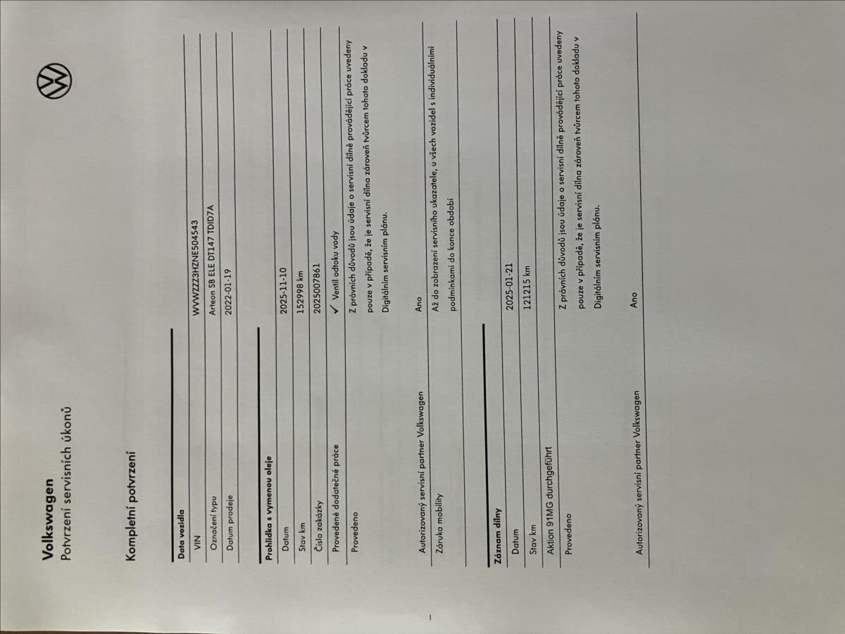 Volkswagen Arteon Kombi 2,0 l 147 kw