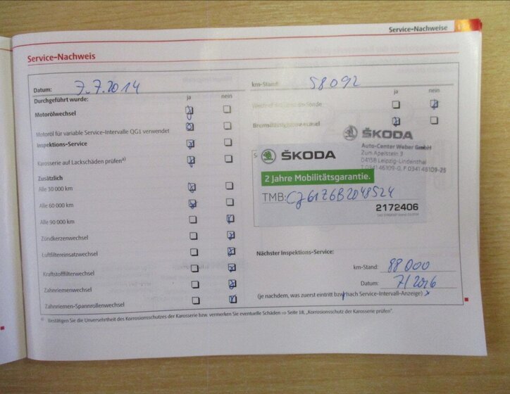 Škoda Octavia Sedan 1,4 l 90 kw