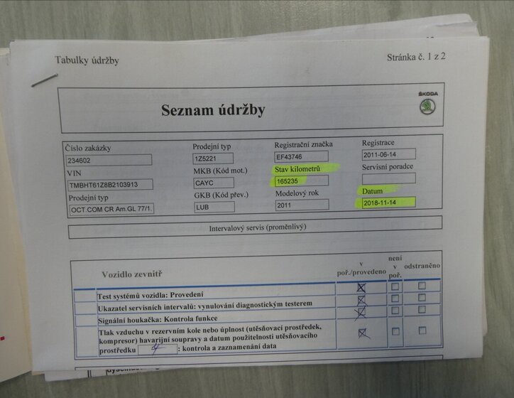 Škoda Octavia Kombi 1,6 l 77 kw