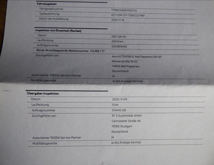 Škoda Octavia Kombi 2,0 l 85 kw