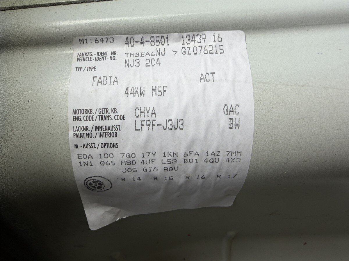 Škoda Fabia Hatchback 999,0 44 kw