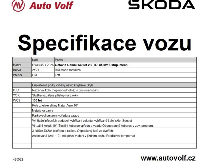 Škoda Octavia Liftback 2,0 l 85 kw