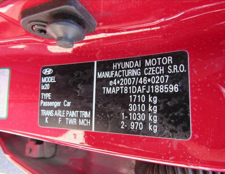 Hyundai ix20 Hatchback 1,6 l 91 kw