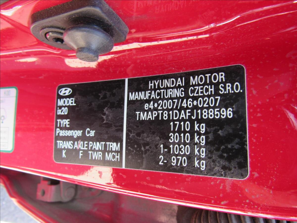 Hyundai ix20 Hatchback 1,6 l 91 kw