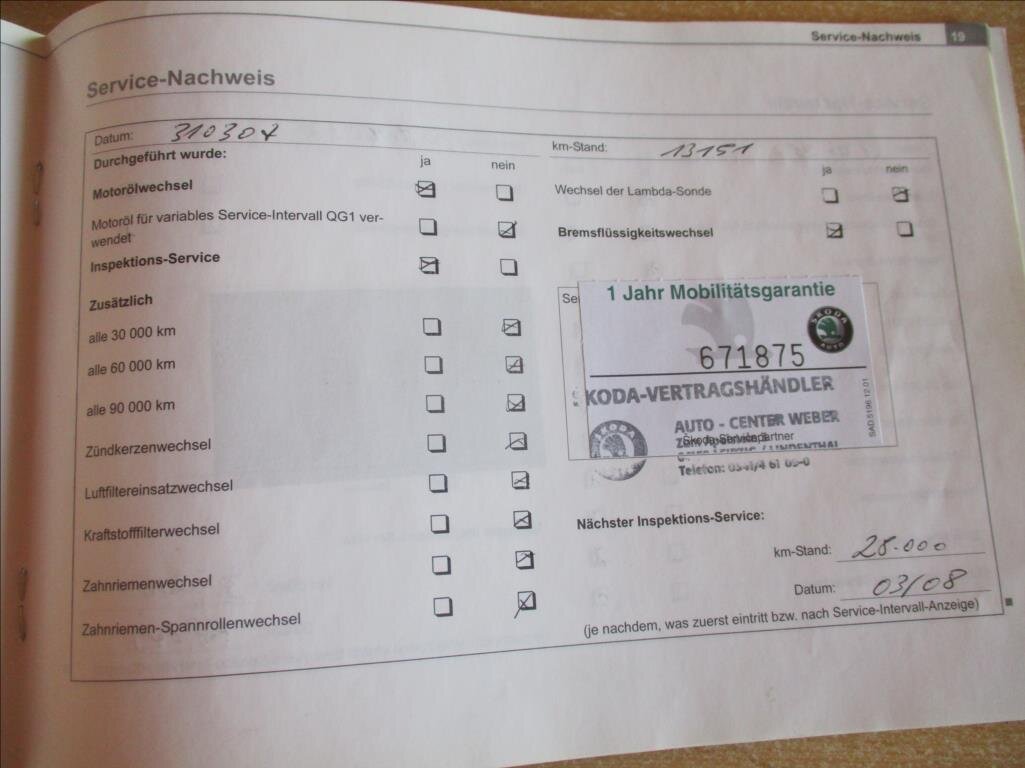 Škoda Fabia Hatchback 1,4 l 55 kw