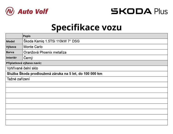 Škoda Kamiq Hatchback 1,5 l 110 kw