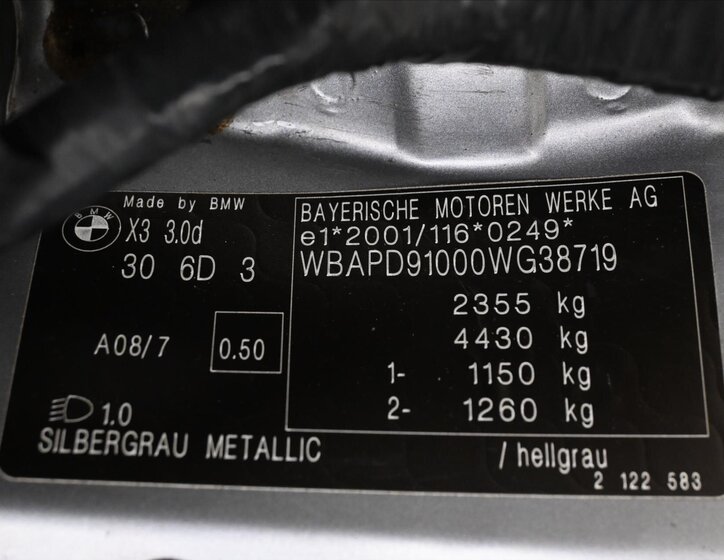 BMW X3 SUV 3,0 l 160 kw