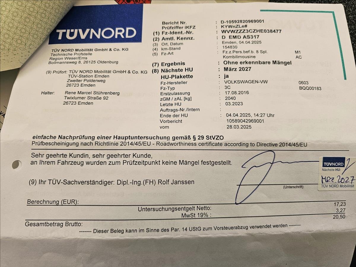 Volkswagen Passat Kombi 1,4 l 110 kw