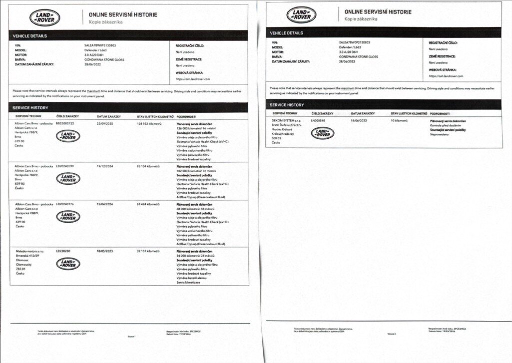 Land Rover Defender SUV / Terénní 3,0 l 221 kw