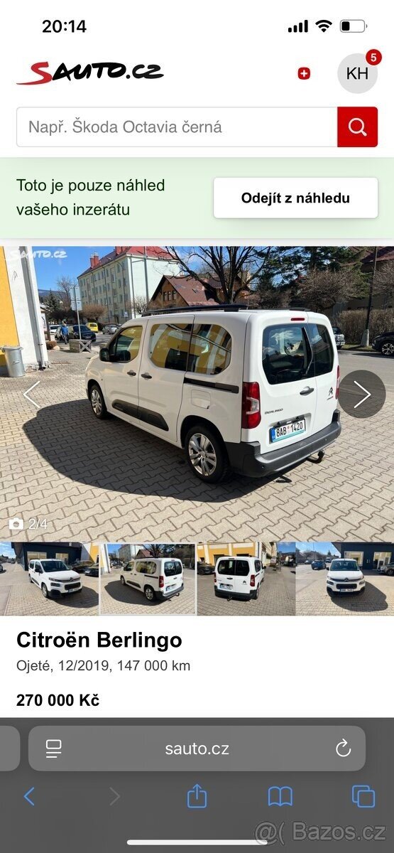 Citroën Berlingo MPV 0,0 75 kw