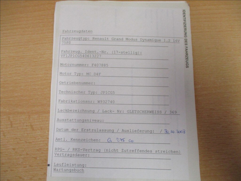 Renault Modus MPV 1,1 l 55 kw