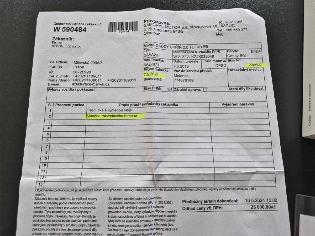 Volkswagen Caddy Ostatní 2,0 l 75 kw