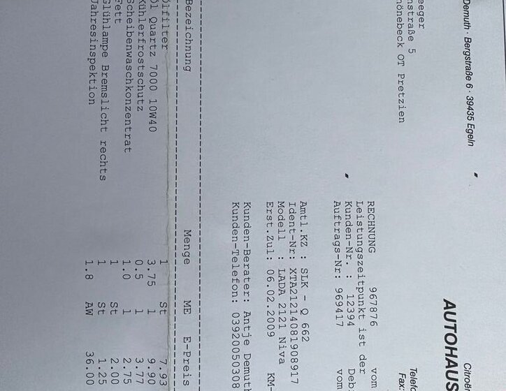 Lada Niva SUV 1,7 l 60 kw