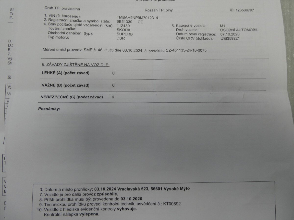 Škoda Superb Sedan 2,0 l 110 kw