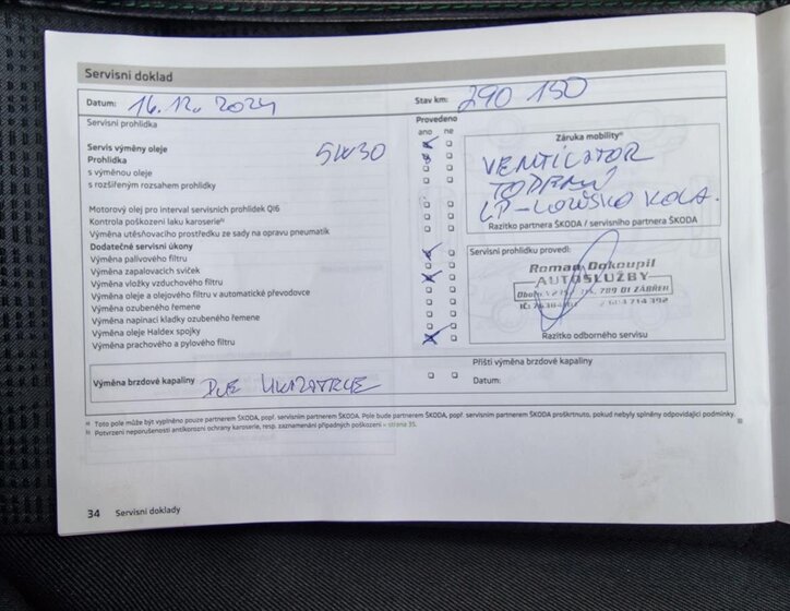 Škoda Octavia Sedan / Limuzína 2,0 l 110 kw