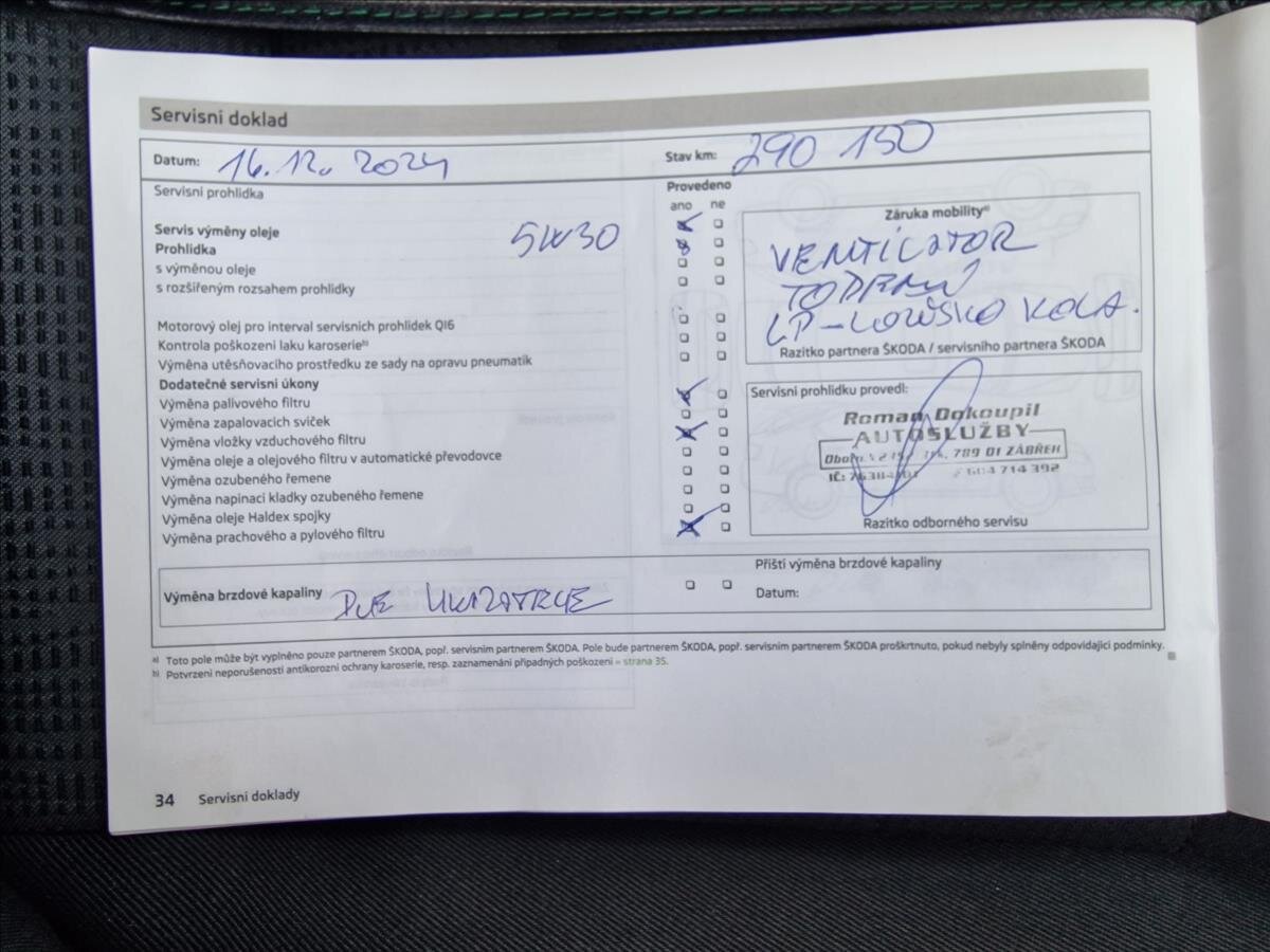 Škoda Octavia Sedan / Limuzína 2,0 l 110 kw