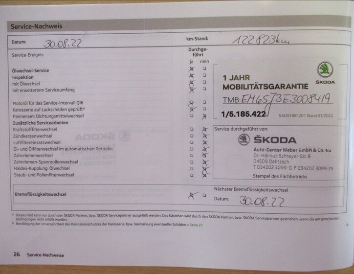 Škoda Fabia Hatchback 1,2 l 63 kw