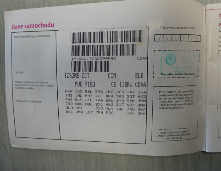 Škoda Octavia Kombi 1,8 l 118 kw