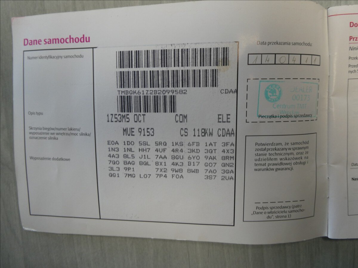 Škoda Octavia Kombi 1,8 l 118 kw