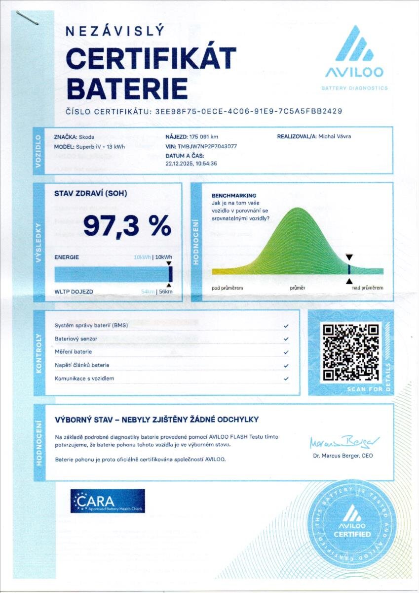 Škoda Superb Kombi 1,4 l 115 kw