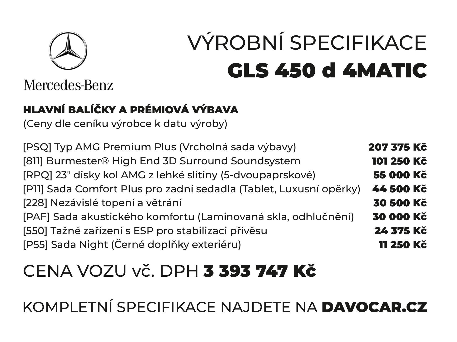 Mercedes-Benz GLS SUV / Terénní 3,0 l 270 kw