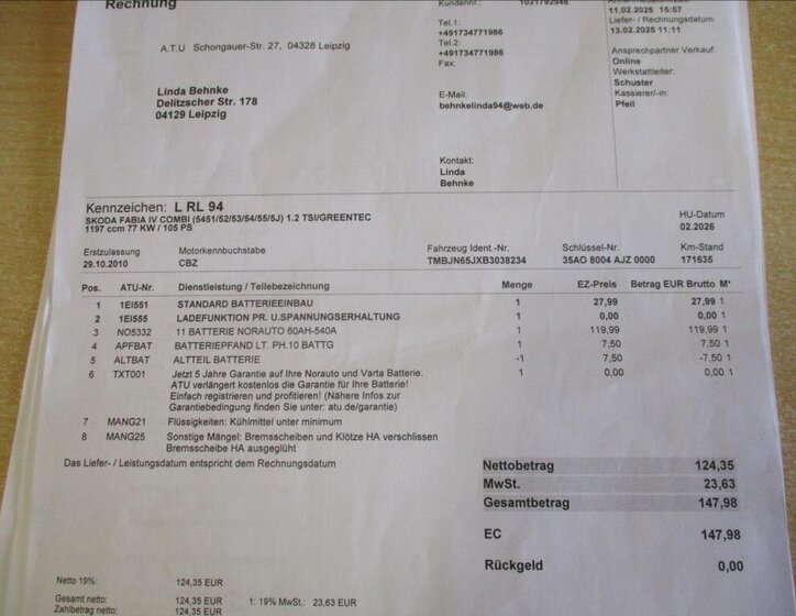 Škoda Fabia Kombi 1,2 l 77 kw