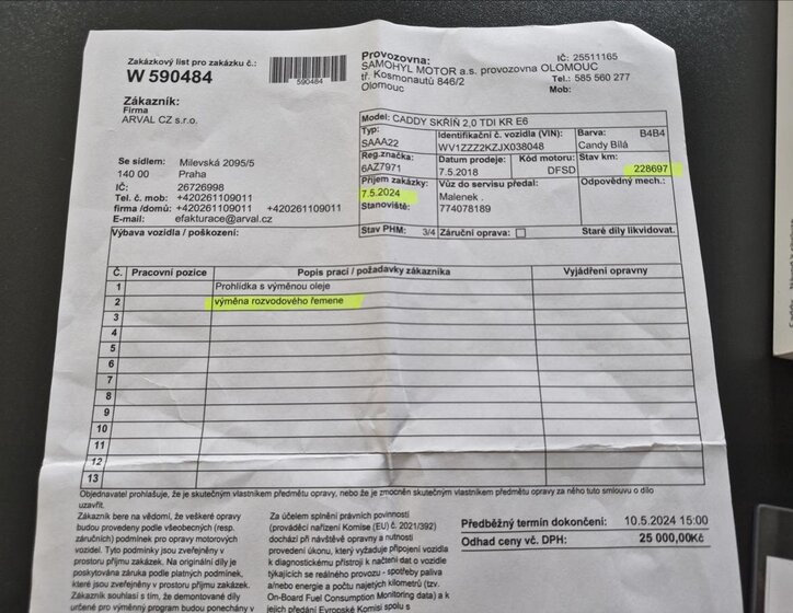 Volkswagen Caddy Ostatní 2,0 l 75 kw