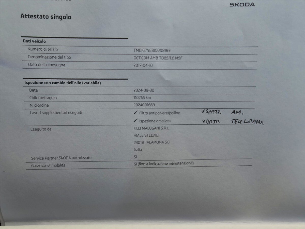 Škoda Octavia Kombi 1,6 l 85 kw