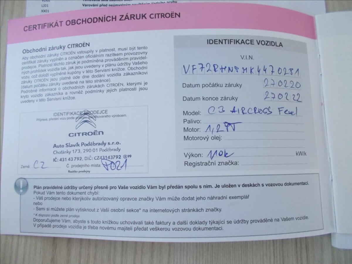 Citroën C3 Aircross SUV / Terénní 1,2 l 81 kw