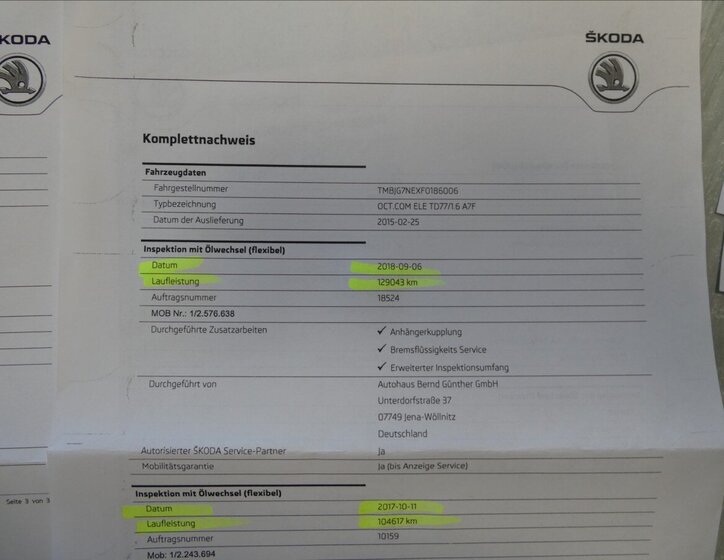 Škoda Octavia Kombi 1,6 l 77 kw