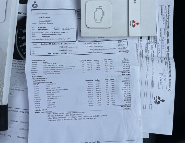 Mitsubishi Outlander SUV / Terénní 2,3 l 110 kw
