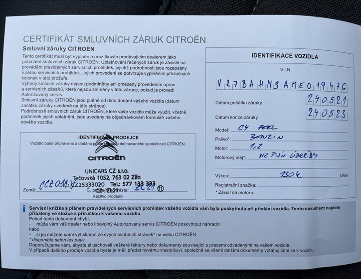 Citroën C4 Hatchback 1,2 l 96 kw