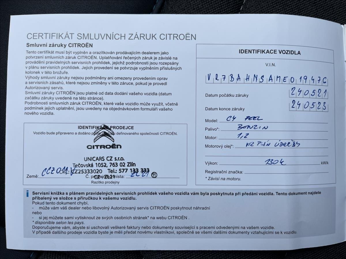 Citroën C4 Hatchback 1,2 l 96 kw