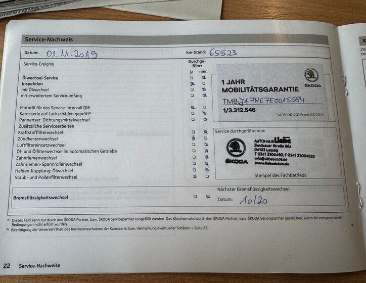 Škoda Octavia Kombi 1,2 l 63 kw