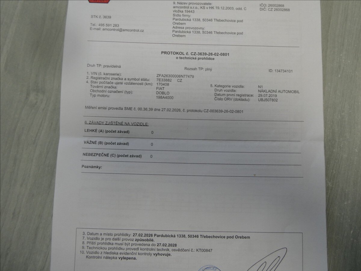 Fiat Dobló cargo Pick-up 1,4 l 88 kw