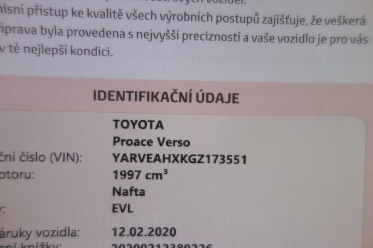 Toyota ProAce Verso MPV 2,0 l 110 kw