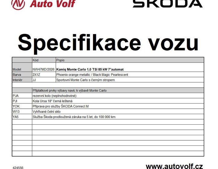 Škoda Kamiq SUV 999,0 85 kw