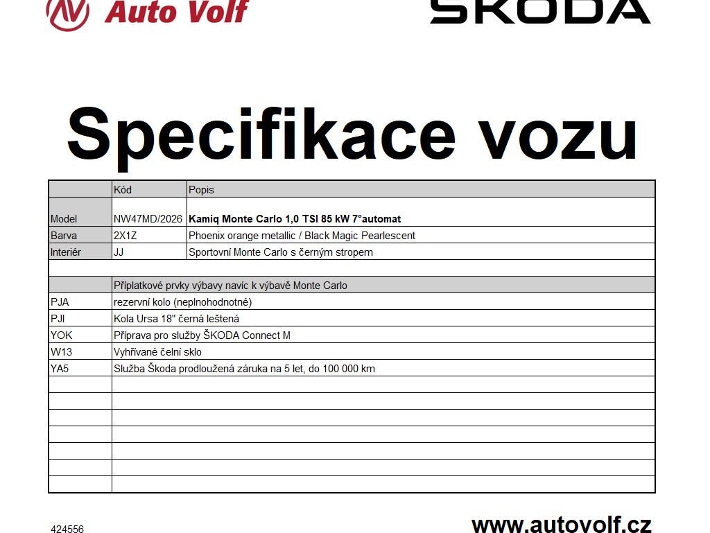 Škoda Kamiq SUV 999,0 85 kw