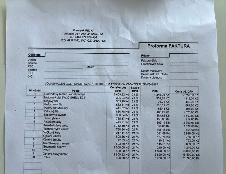 Volkswagen Golf Sportsvan MPV 1,2 l 63 kw