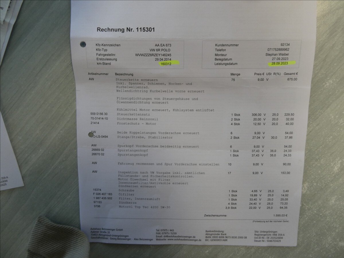 Volkswagen Polo Hatchback 1,2 l 66 kw