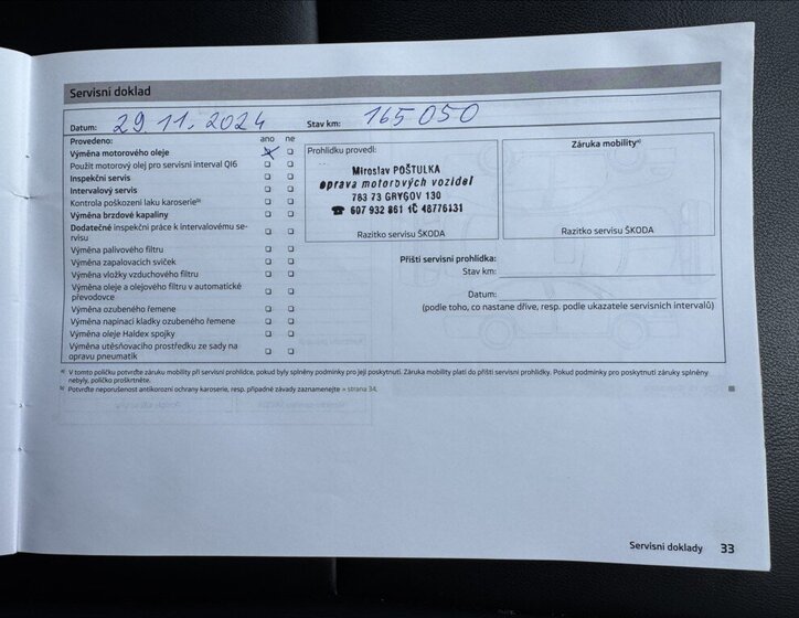 Škoda Superb Kombi 2,0 l 125 kw