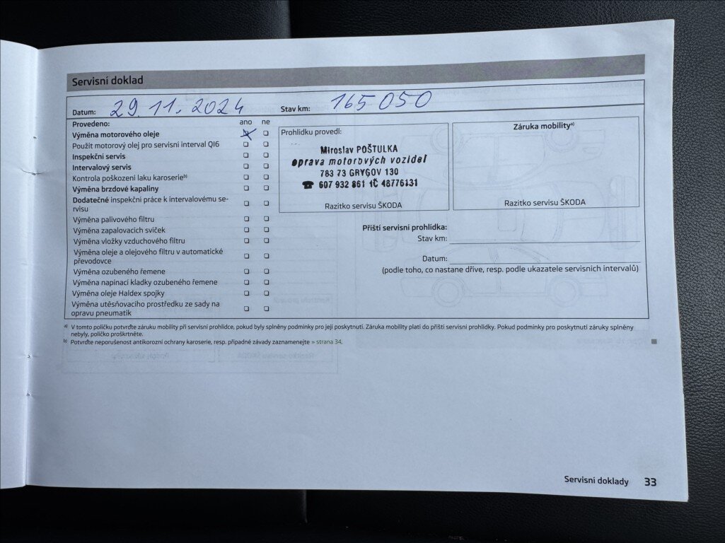 Škoda Superb Kombi 2,0 l 125 kw