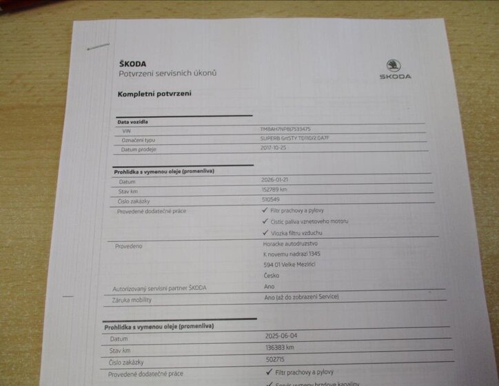 Škoda Superb Liftback 2,0 l 110 kw