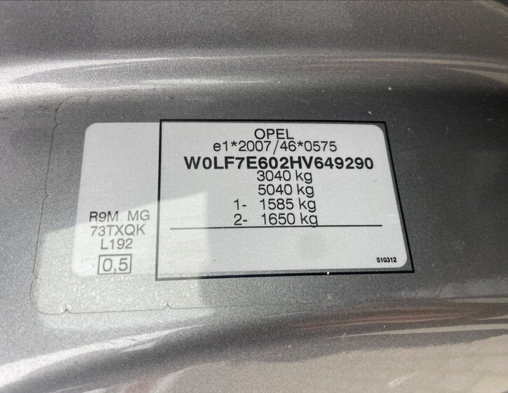 Opel Vivaro Skříň 1,6 l 107 kw